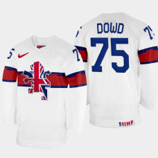 Robert Dowd 2022 IIHF World Championship Great Britain Hockey Jersey White #75 Uniform