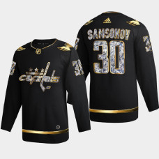 Ilya Samsonov Washington Capitals 2022 Stanley Cup Playoffs Black Diamond Edition Jersey Authentic