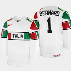 Andreas Bernard 2022 IIHF World Championship Italy Hockey Jersey White #1 Uniform