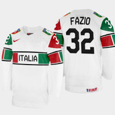 Justin Fazio 2022 IIHF World Championship Italy Hockey Jersey White #32 Uniform