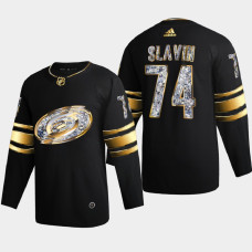 Jaccob Slavin Carolina Hurricanes 2022 Stanley Cup Playoffs Black Diamond Edition Jersey Authentic