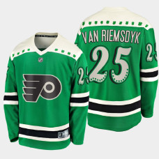 Men's Philadelphia Flyers James van Riemsdyk #25 2021 St. Patrick's Day Green Jersey