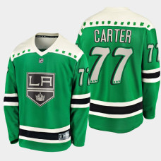 Men's Los Angeles Kings Jeff Carter #77 2021 St. Patrick's Day Green Jersey