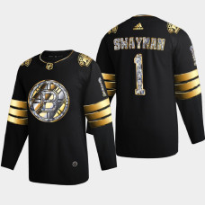 Jeremy Swayman Boston Bruins 2022 Stanley Cup Playoffs Black Diamond Edition Jersey Authentic