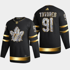 John Tavares Toronto Maple Leafs 2022 Stanley Cup Playoffs Black Diamond Edition Jersey Authentic