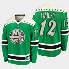 Men's New York Islanders Josh Bailey #12 2021 St. Patrick's Day Green Jersey