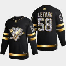 Kris Letang Pittsburgh Penguins 2022 Stanley Cup Playoffs Black Diamond Edition Jersey Authentic