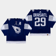 Leon Draisaitl Edmonton Oilers 2022-23 Reverse Retro 2.0 Replica Navy Jersey