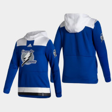 Men's Tampa Bay Lightning Blue 2021 Reverse Retro Authentic Pullover Special Edition Hoodie