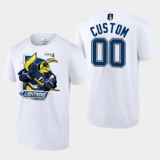 Tampa Bay Lightning Custom 2022 Atlantic Division Champs #00 Tee Mascot White