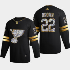 Logan Brown St. Louis Blues 2022 Stanley Cup Playoffs Black Diamond Edition Jersey Authentic