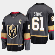 Men Vegas Golden Knights Mark Stone #61 Home 2021 Captain Black Jersey