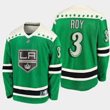 Men's Los Angeles Kings Matt Roy #3 2021 St. Patrick's Day Green Jersey