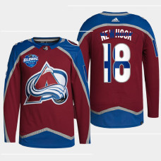 Colorado Avalanche 2022 NHL Global Series Alex Newhook Burgundy Finland Edition Jersey