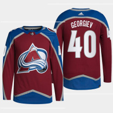 Alexandar Georgiev #40 Colorado Avalanche Burgundy Jersey 2022 Authentic Primegreen Home