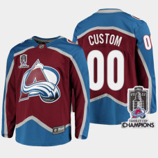 Colorado Avalanche 2022 Stanley Cup Champions Custom Burgundy #00 Jersey Home