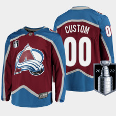 Custom Colorado Avalanche 2022 Stanley Cup Finals Burgundy #00 Jersey Home