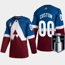 Colorado Avalanche Custom 2022 Western Champs Burgundy Jersey Stadium Series #00