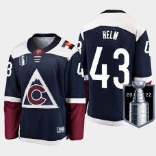 Darren Helm Colorado Avalanche 2022 Stanley Cup Finals Navy #43 Jersey Alternate