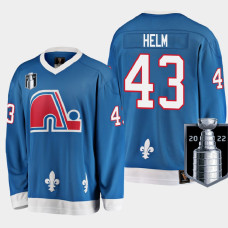 Colorado Avalanche Darren Helm 2022 Western Conference Champs Blue Jersey Heritage #43