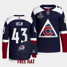 Darren Helm Colorado Avalanche 2022 Central Division Champions Navy #43 Jersey Primegreen