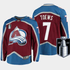 Devon Toews Colorado Avalanche 2022 Stanley Cup Finals Burgundy #7 Jersey Home