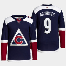 Colorado Avalanche Evan Rodrigues Navy Alternate Authentic Primegreen Jersey 2022-23