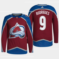 Colorado Avalanche Evan Rodrigues Burgundy Home Authentic Primegreen Jersey 2022-23