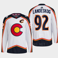 Gabriel Landeskog Reverse Retro 2.0 2022 Colorado Avalanche White Jersey Authentic Primegreen #92