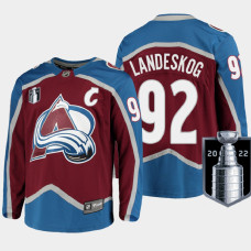 Gabriel Landeskog Colorado Avalanche 2022 Stanley Cup Finals Burgundy #92 Jersey Home