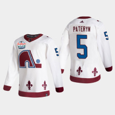 Colorado Avalanche Greg Pateryn #5 2021 Lake Tahoe Outdoor Games Authentic Patch White Jersey