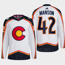 Josh Manson Reverse Retro 2.0 2022 Colorado Avalanche White Jersey Authentic Primegreen #42