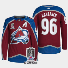 2022 Stanley Cup Champions Mikko Rantanen #96 Colorado Avalanche Burgundy Jersey Authentic Pro