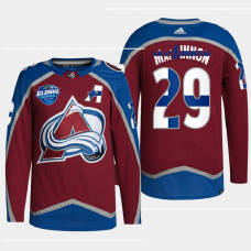 Colorado Avalanche 2022 NHL Global Series Nathan MacKinnon Burgundy Finland Edition Jersey