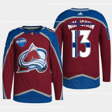 Colorado Avalanche 2022 NHL Global Series Valeri Nichushkin Burgundy Finland Edition Jersey