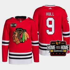 Bobby Hull #9 Chicago Blackhawks Red Jersey 2022 Milwaukee Home Away From Home Primegreen