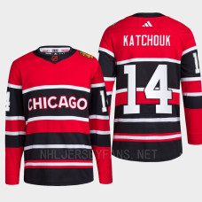 Chicago Blackhawks 2022 Reverse Retro 2.0 Boris Katchouk Red Authentic Primegreen Jersey Men's