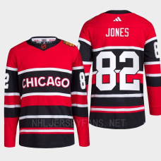 Chicago Blackhawks 2022 Reverse Retro 2.0 Caleb Jones Red Authentic Primegreen Jersey Men's