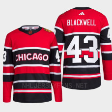 Chicago Blackhawks 2022 Reverse Retro 2.0 Colin Blackwell Red Authentic Primegreen Jersey Men's