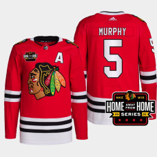 Connor Murphy #5 Chicago Blackhawks Red Jersey 2022 Milwaukee Home Away From Home Primegreen