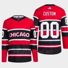 Chicago Blackhawks 2022 Reverse Retro 2.0 Custom Red Authentic Primegreen Jersey Men's