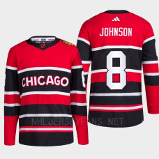 Chicago Blackhawks 2022 Reverse Retro 2.0 Jack Johnson Red Authentic Primegreen Jersey Men's