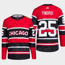 Chicago Blackhawks 2022 Reverse Retro 2.0 Jarred Tinordi Red Authentic Primegreen Jersey Men's