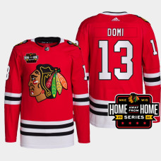 Max Domi #13 Chicago Blackhawks Red Jersey 2022 Milwaukee Home Away From Home Primegreen