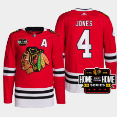 Seth Jones #4 Chicago Blackhawks Red Jersey 2022 Milwaukee Home Away From Home Primegreen