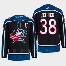 Boone Jenner Reverse Retro 2.0 2022 Columbus Blue Jackets Navy Jersey Authentic Primegreen #38