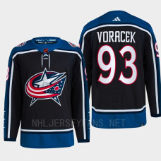 Jakub Voracek Reverse Retro 2.0 2022 Columbus Blue Jackets Navy Jersey Authentic Primegreen #93