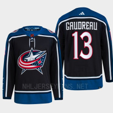 Johnny Gaudreau Reverse Retro 2.0 2022 Columbus Blue Jackets Navy Jersey Authentic Primegreen #13