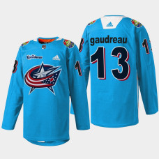 Johnny Gaudreau Columbus Blue Jackets Kids Takeover 2022 Blue #13 Jersey Special