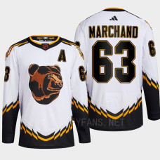 Boston Bruins 2022 Reverse Retro 2.0 Brad Marchand White Authentic Primegreen Jersey Men's